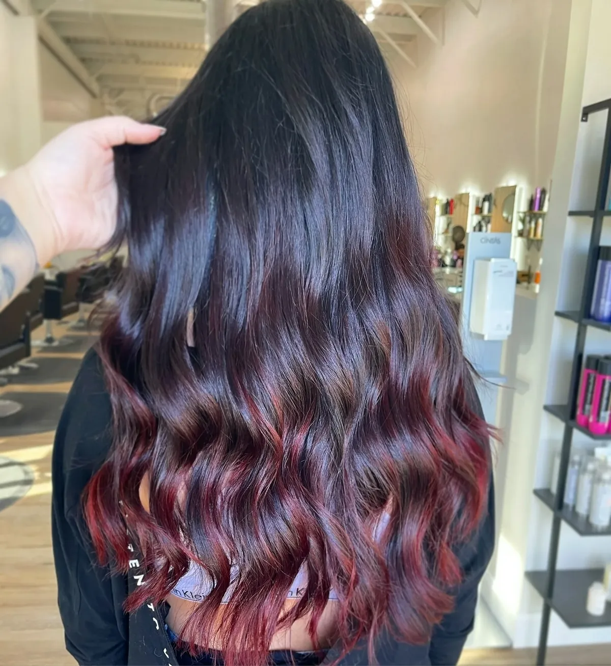 Extension installation at Solace Salon